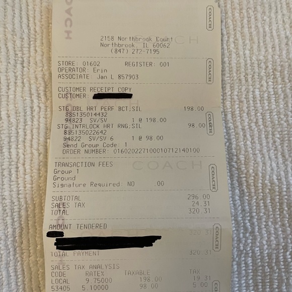 Coach Double Heart Bracelet & Interlocking Heart Ring Sterling Silver Set! - Picture 8 of 12